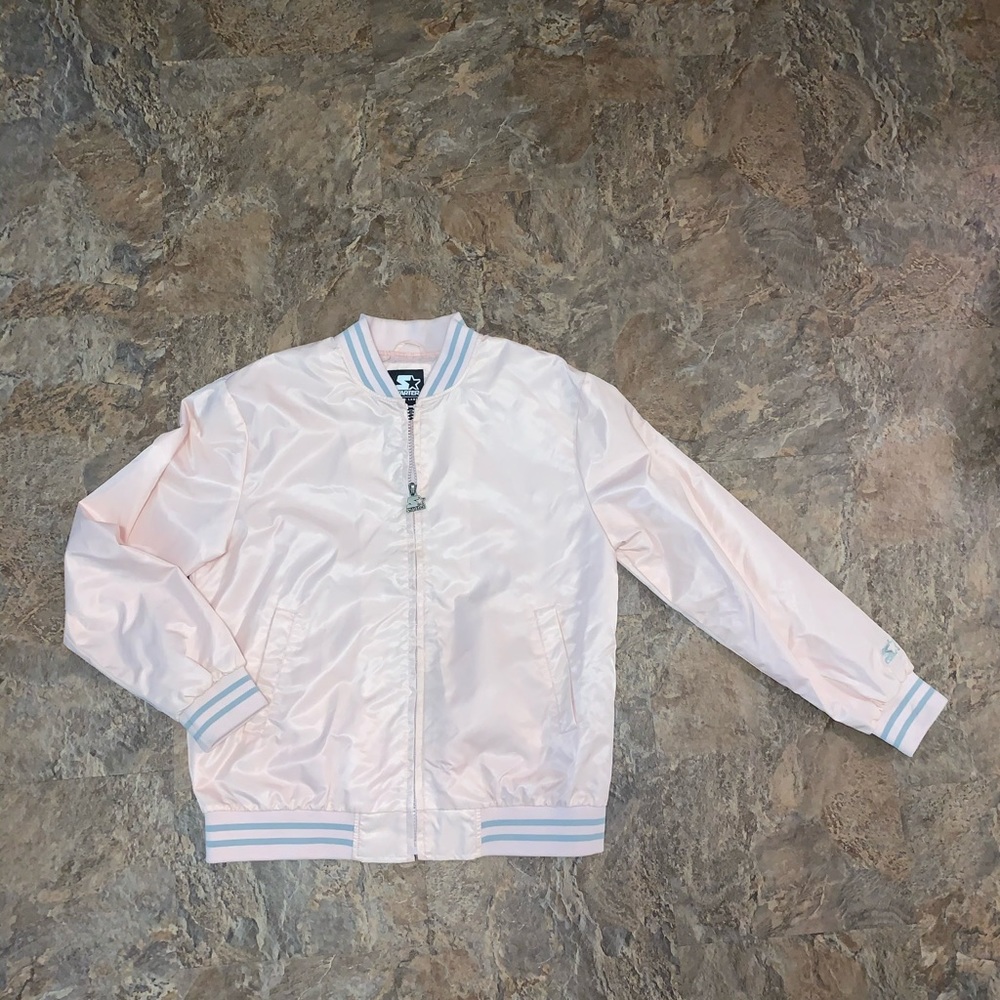 Starter black label varsity jacket pink rare